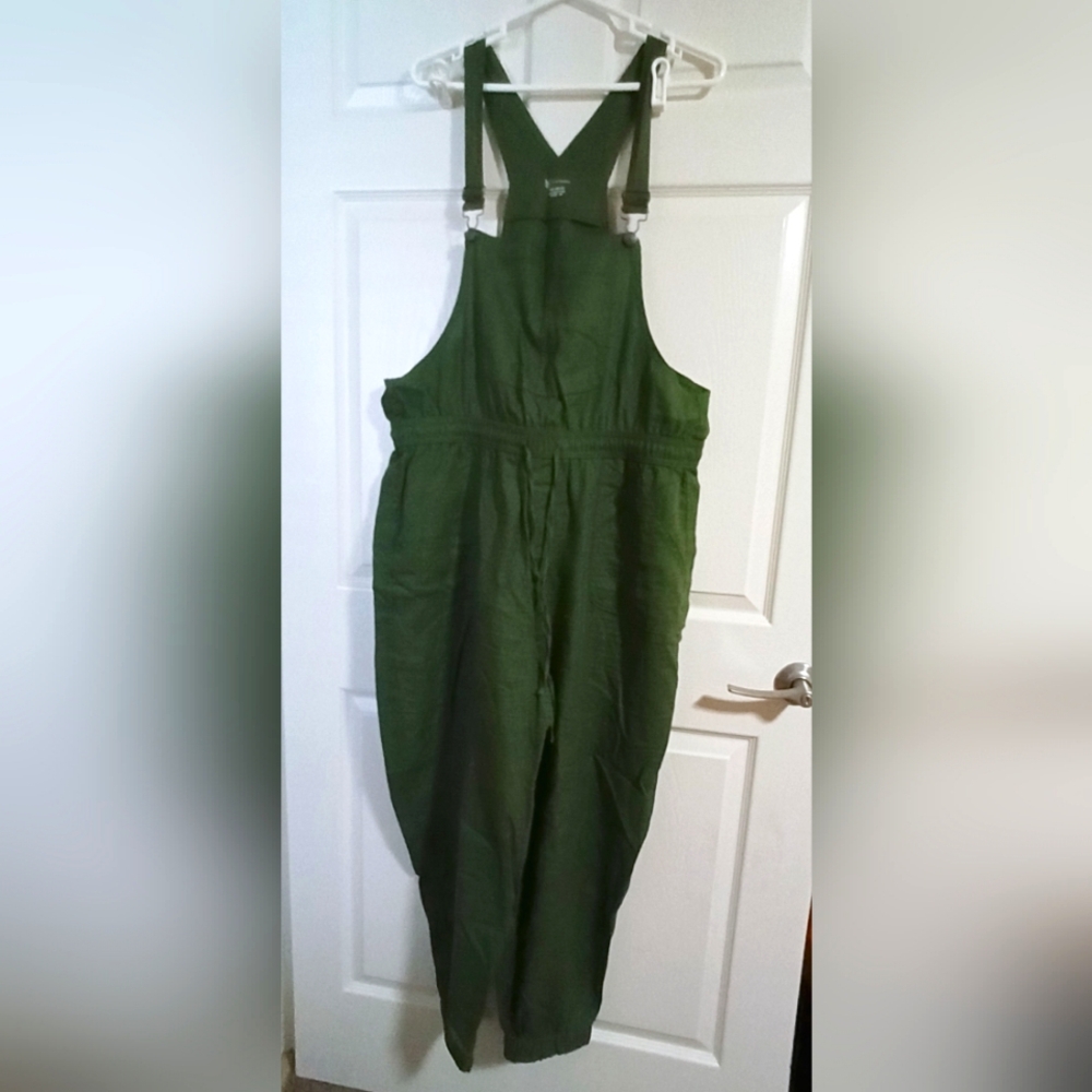 NOBO NO BOUNDARIES BIB Overalls Jumpsuit with Pockets in Olive Green Sz XXL/3XG